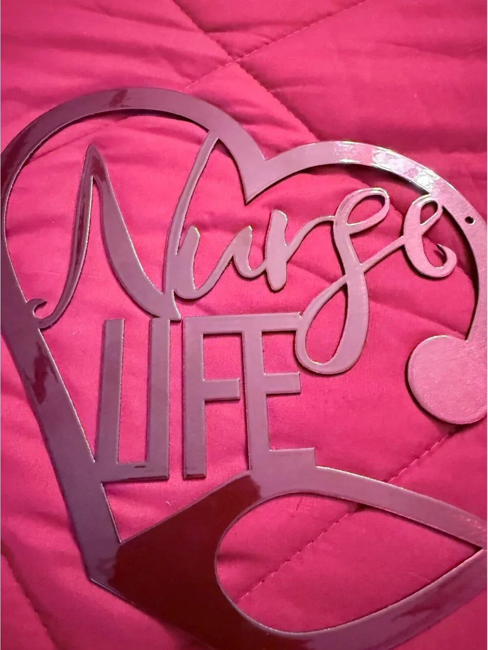 Nurse Life Metal Wall Decor – Heart Stethoscope Sign – Nurse Gift